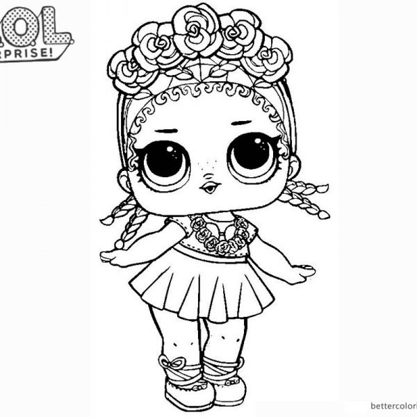 Lol surprise doll coloring pages coconut qt coloring pages coloring pages for kids bee coloring pages
