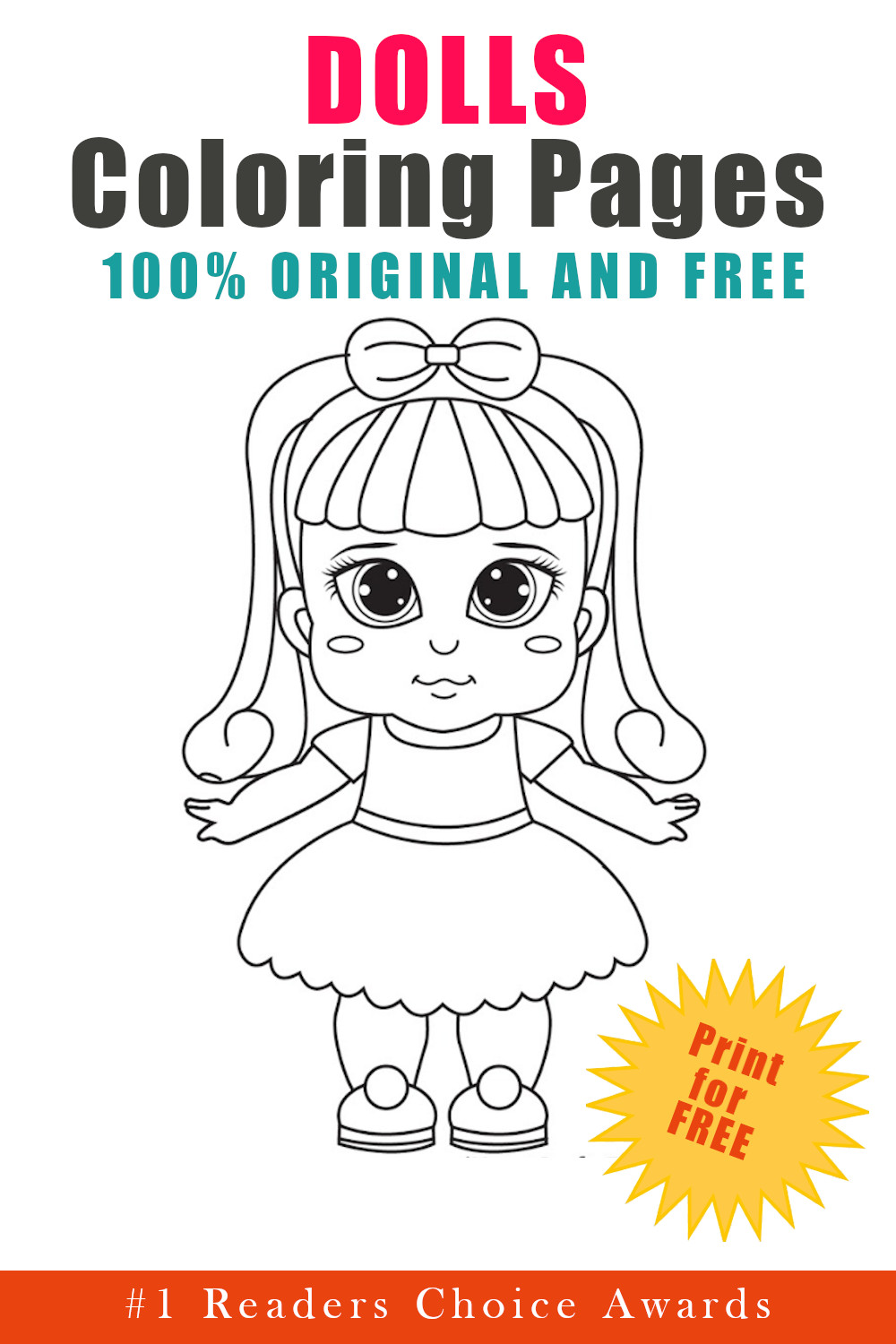 Dolls coloring pages free printables