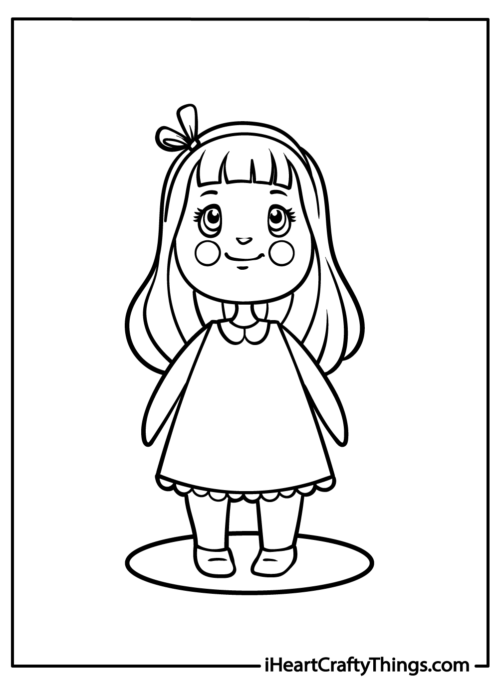 Dolls coloring pages free printables