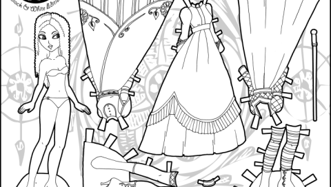 Marisole monday paper dolls to color