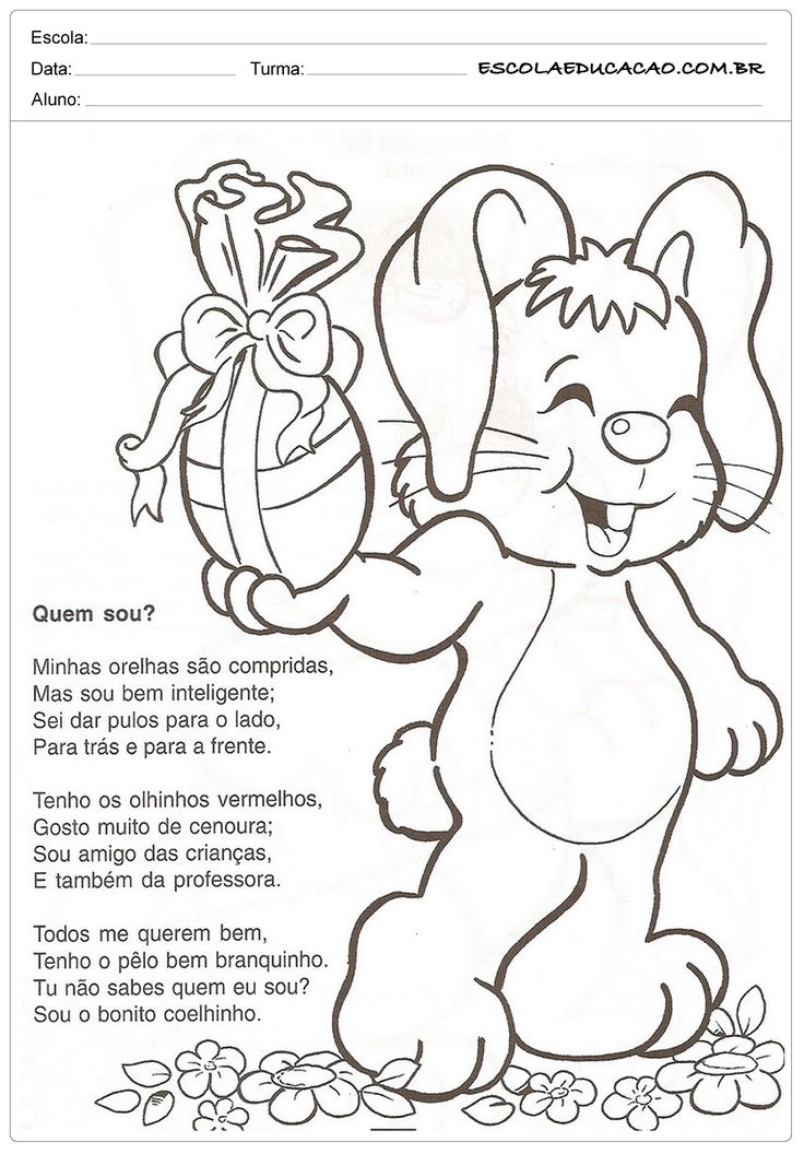 Desenhos da pãscoa para colorir