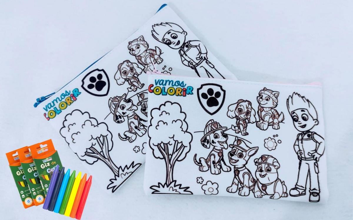 Estojo de colorir patrulha canina produtos especiais