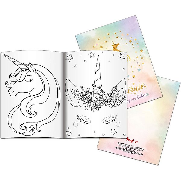 Lemanca livro para colorir festa unicornio unidades