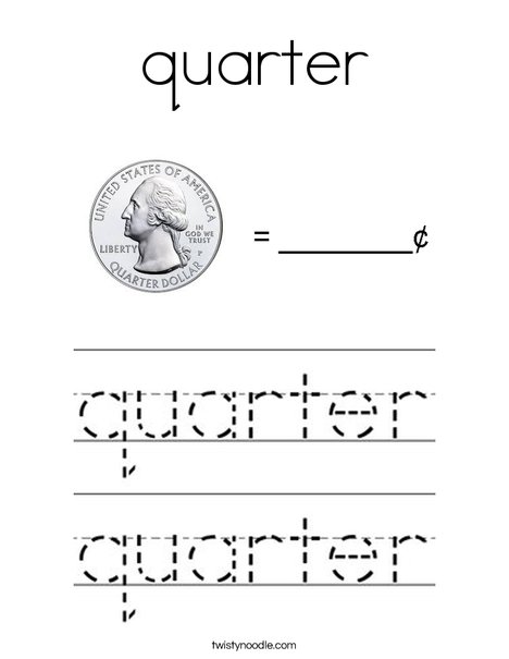 Quarter coloring page