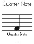 Quarter note coloring page