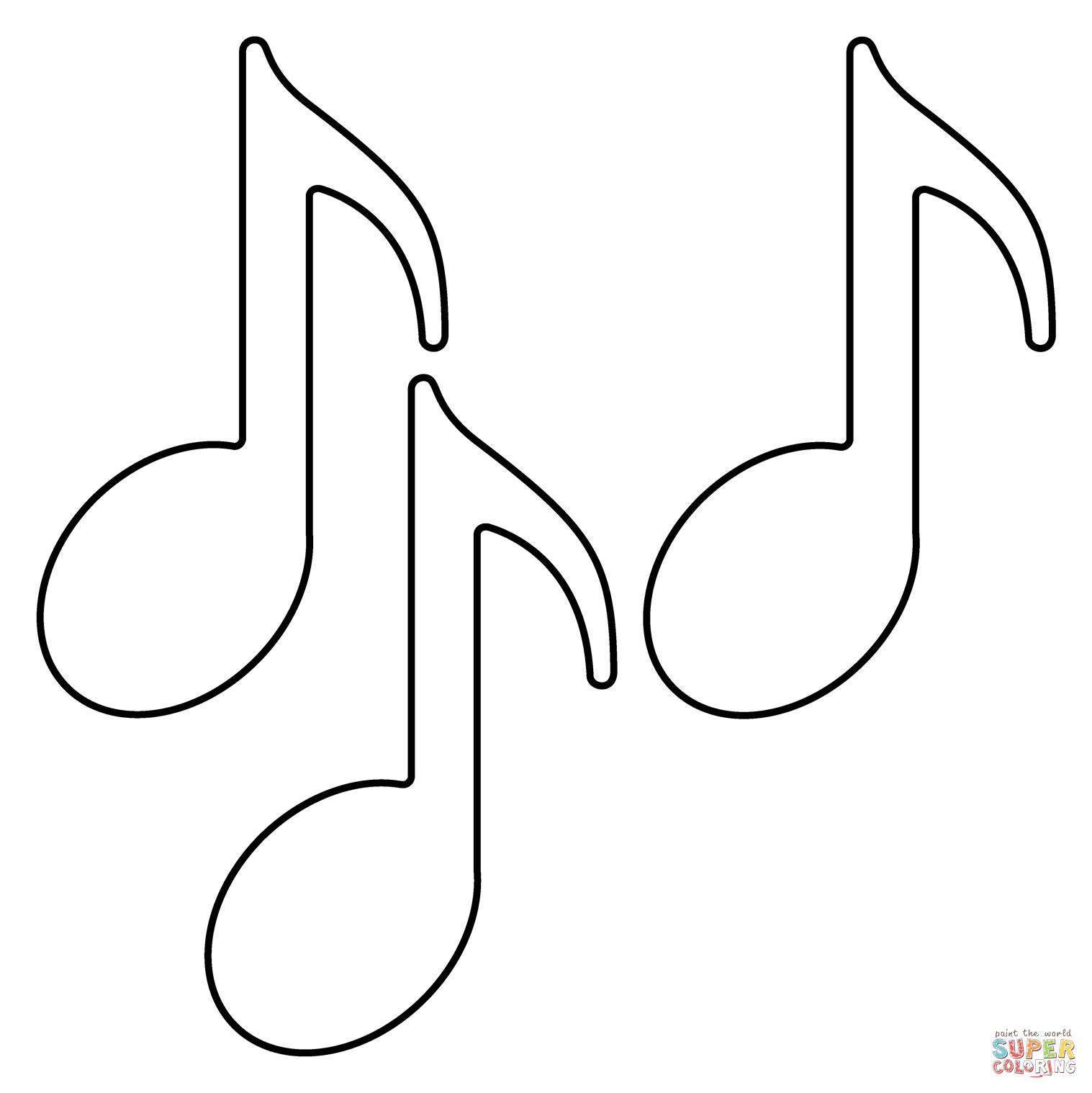 Musical notes emoji coloring page free printable coloring pages