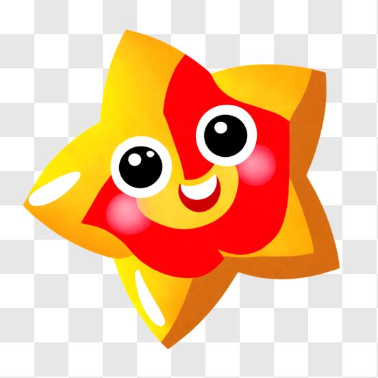 Download yellow star with red heart