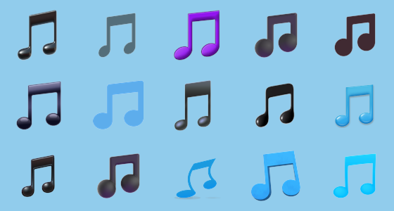 Ðµ musical note emoji