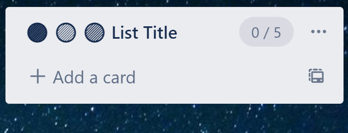 Emoji used in card list titles now in grayscale