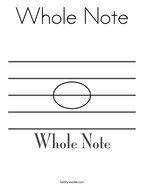 Quarter note coloring page
