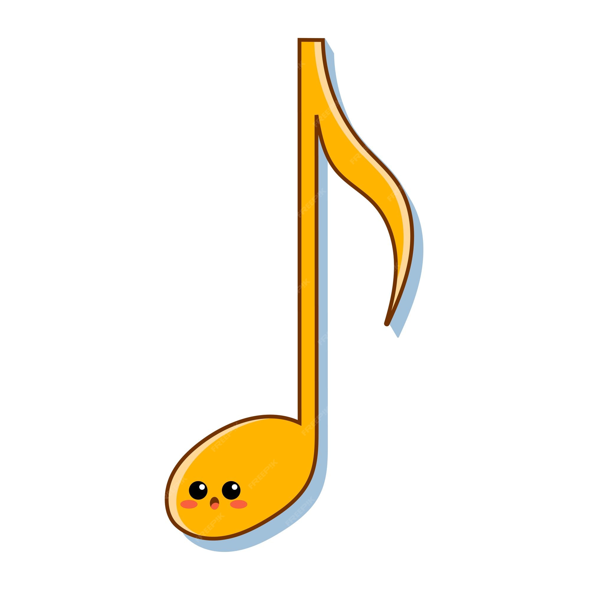 Premium vector set of cute and fun music note character