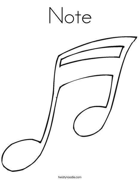 Note coloring page
