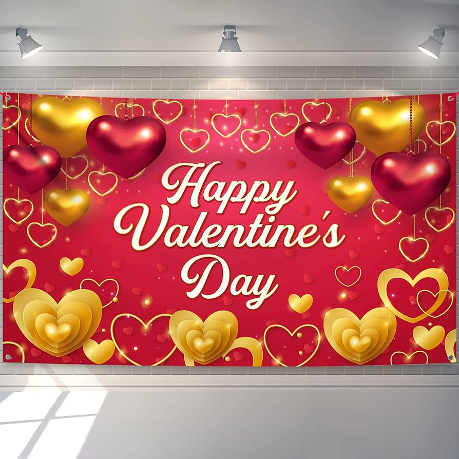 Katchon cartel de feliz dãa de san valentãn â xl x pulgadas fondo de san valentãn para decoraciãn del dãa de san valentãn fondo de san valentãn
