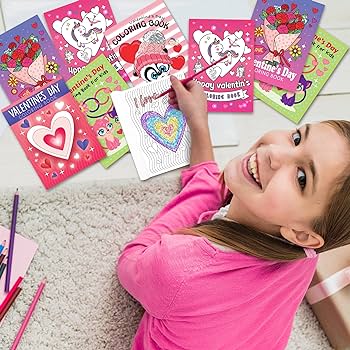 Libros para colorear para el dãa de san valentãn para niãos paquete de folletos de colores pequeãos en diseãos recuerdos de fiesta de san valentãn para niãos regalos educativos