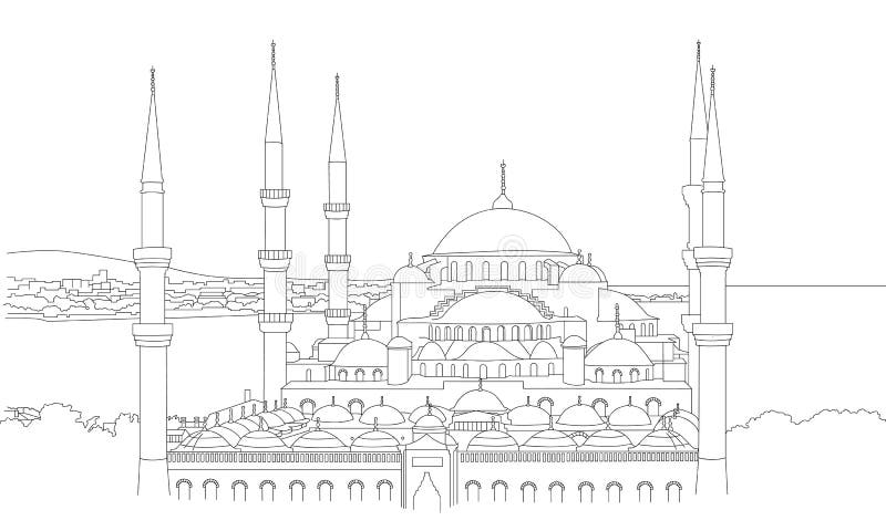 Ramadan lantern isolated coloring page for kids stock vector