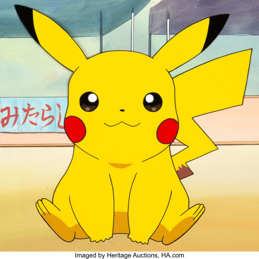 Pokãmons pikachu color modelpublicity cel on auction at heritage