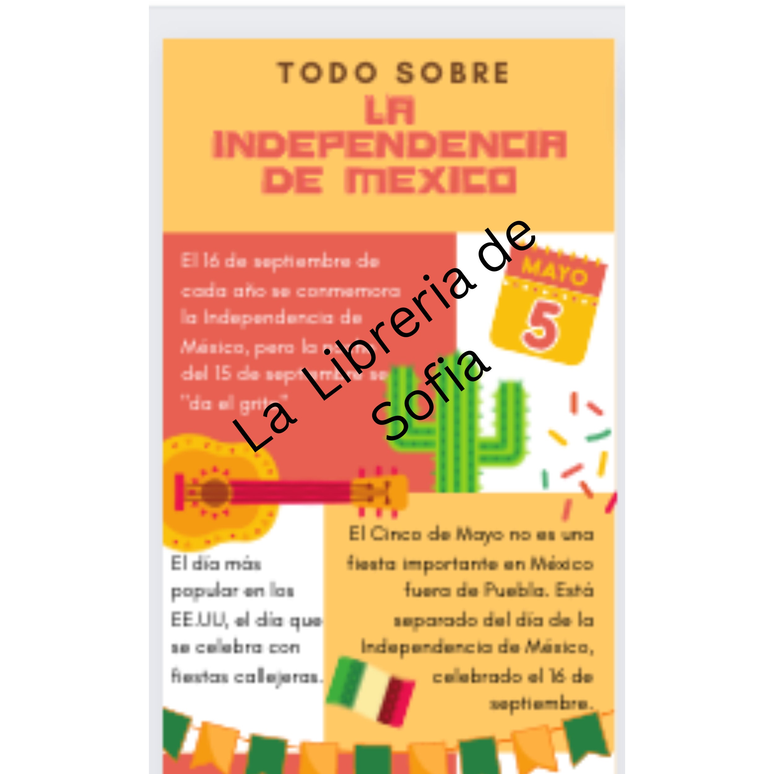Spanish infographic poster mexican independence day