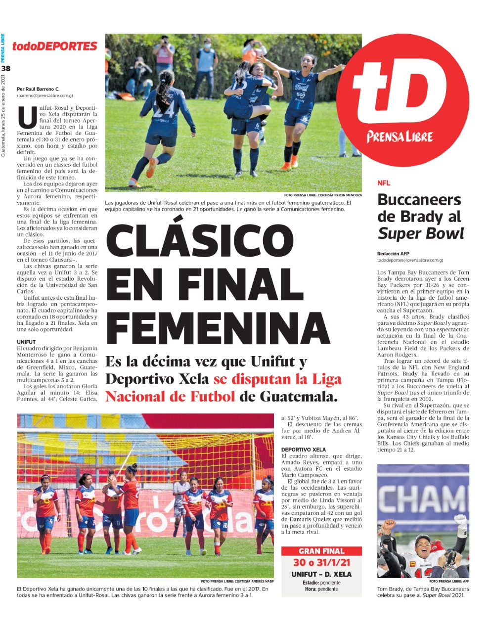 Deportespl on x portada buenos dãas hoy destacamos la ya clãsica final del fãºtbol femenino âï httpstcoobzpznvn x