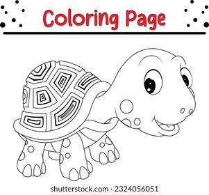 Pãgina de coloreo de tortugas para vector de stock libre de regalãas