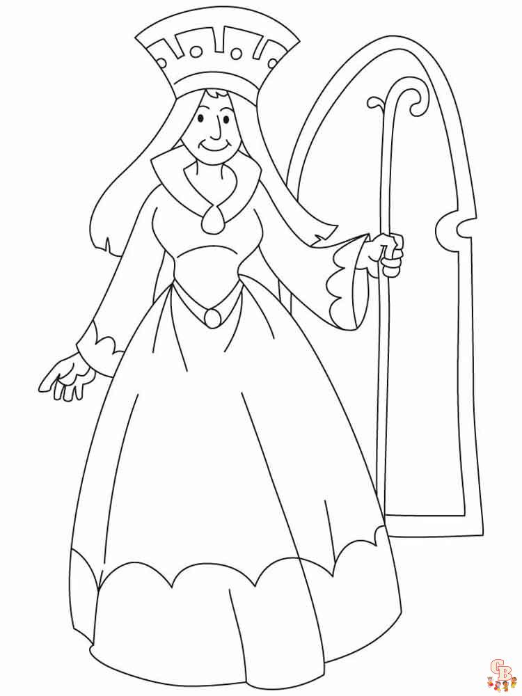 Top queen coloring pages for kids