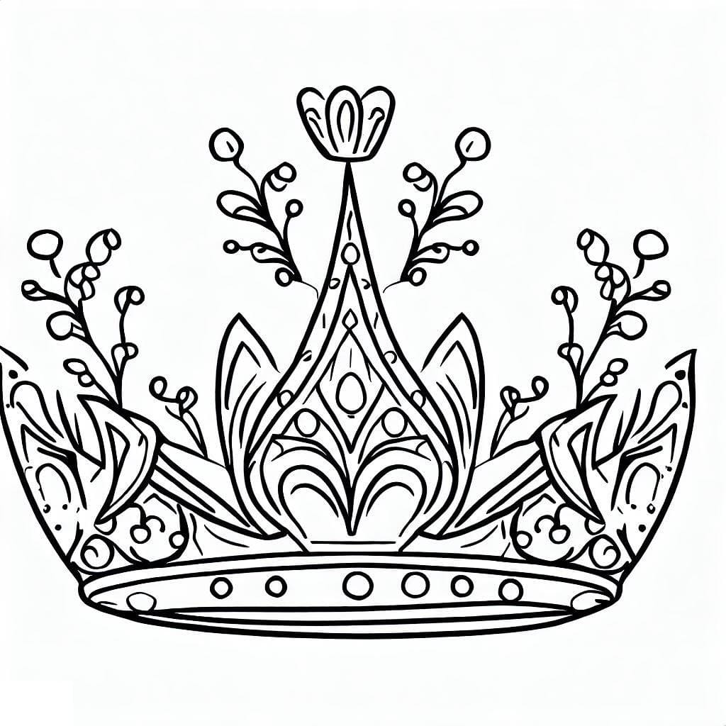 Amazing crown coloring page