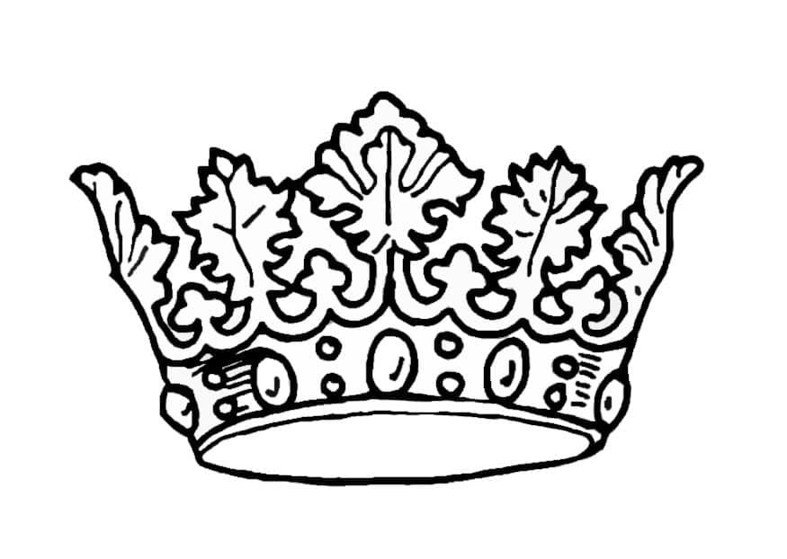 Queen crown coloring page