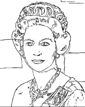 Queen elizabeth by andy warhol coloring page super coloring queen drawing andy warhol warhol