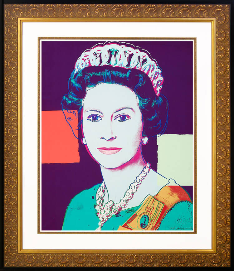 Andy warhol queen elizabeth ii of the united kingdom from the reigning queens edition screen print s i