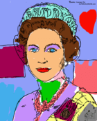 Queen elizabeth by andy warhol gallery super coloring