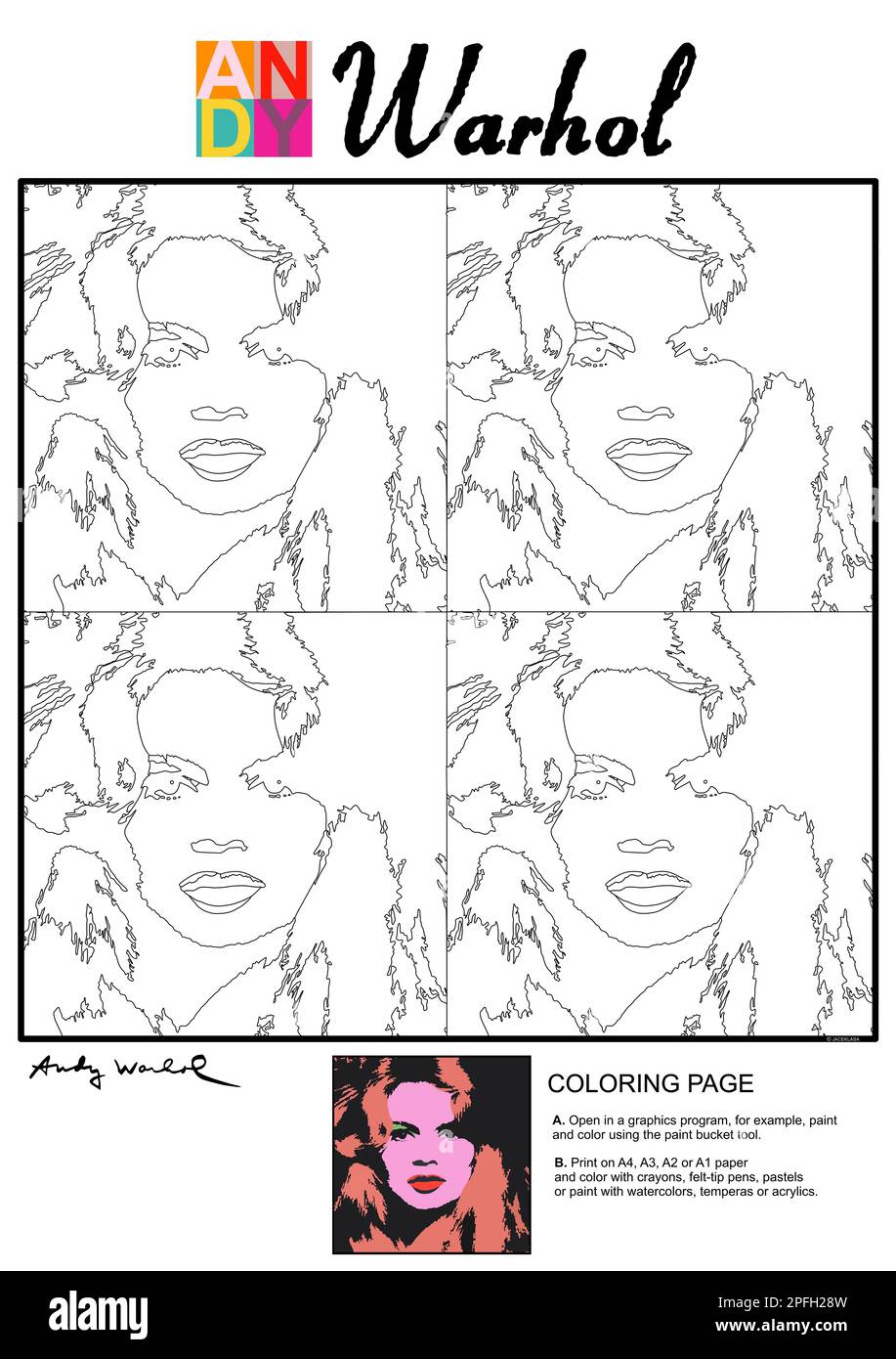 Drawing warhol hi