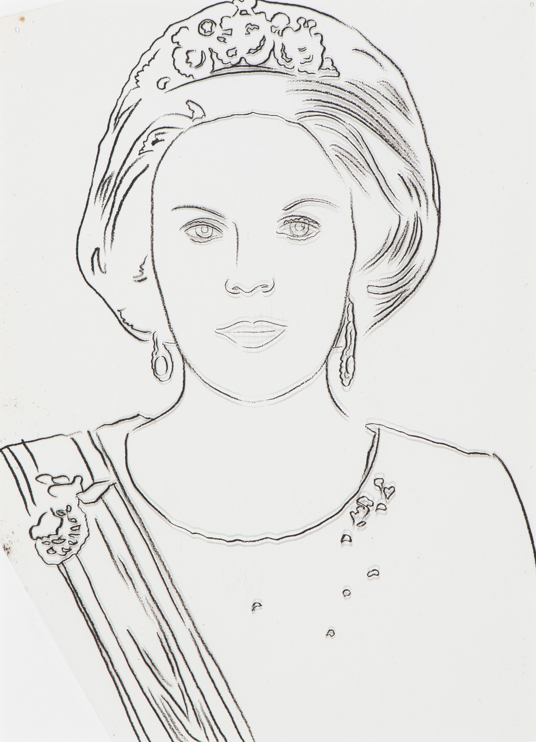 Andy warhol definitive design for queen beatrix from reigning queens