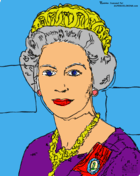 Queen elizabeth by andy warhol gallery super coloring