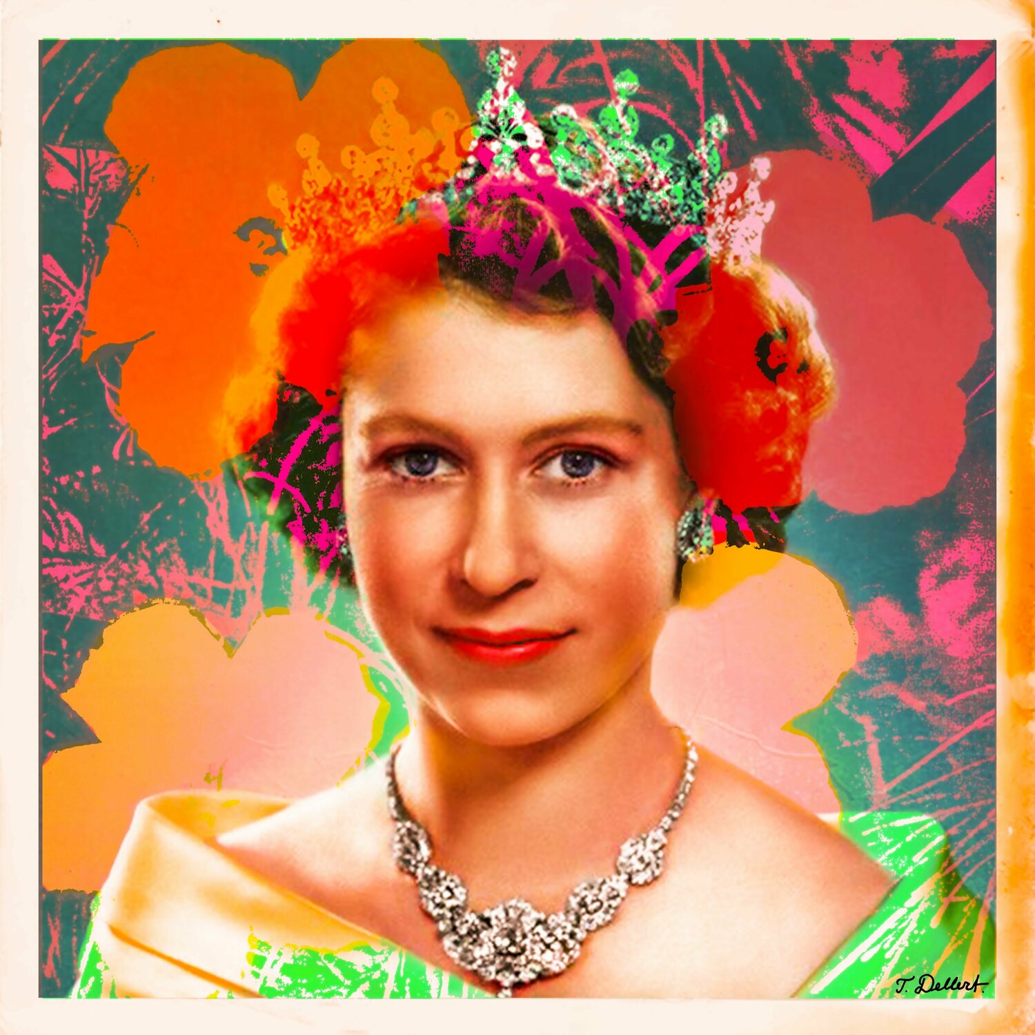 Queen of the royal gardens and the flowers of my mentor andy warhol who also did