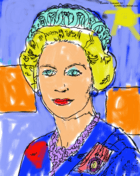 Queen elizabeth by andy warhol gallery super coloring