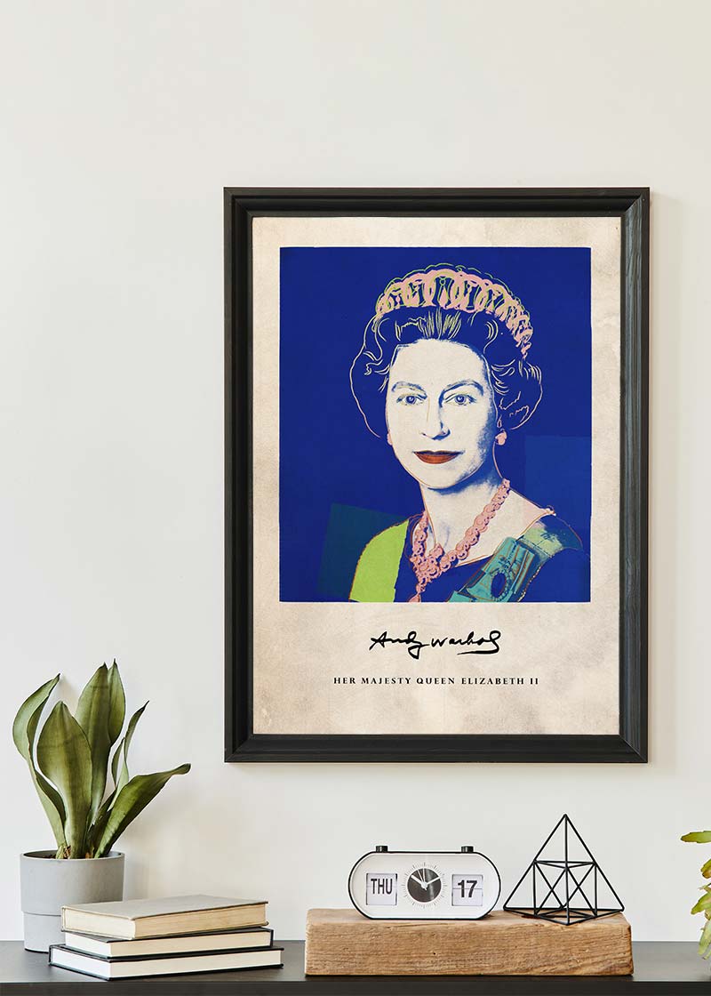 Andy warhol queen elizabeth poster print â