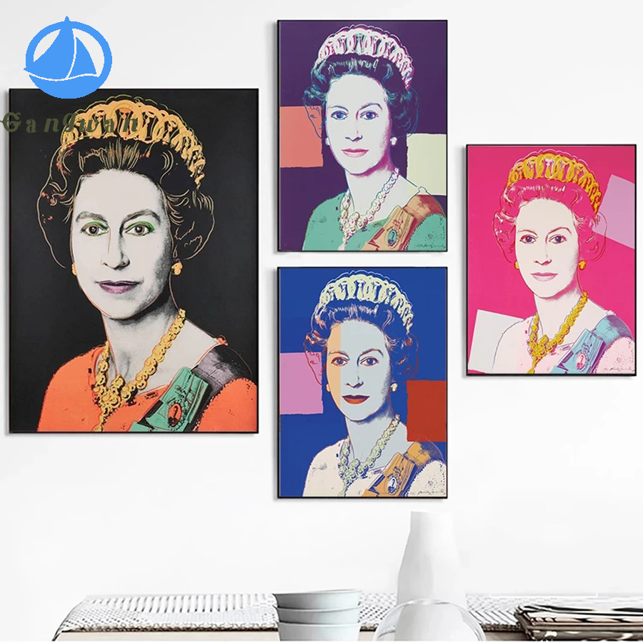 Andy warhol queen elizabeth ii full drill diamond painting cro titch wall art diamond moaic picture living room wall decor