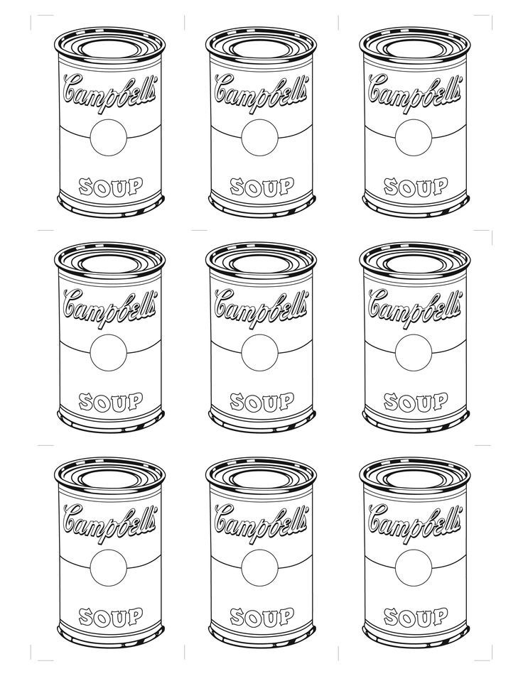 Andy warhol coloring pages free printable pages featuring iconic pop art designs