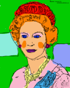 Queen elizabeth by andy warhol gallery super coloring