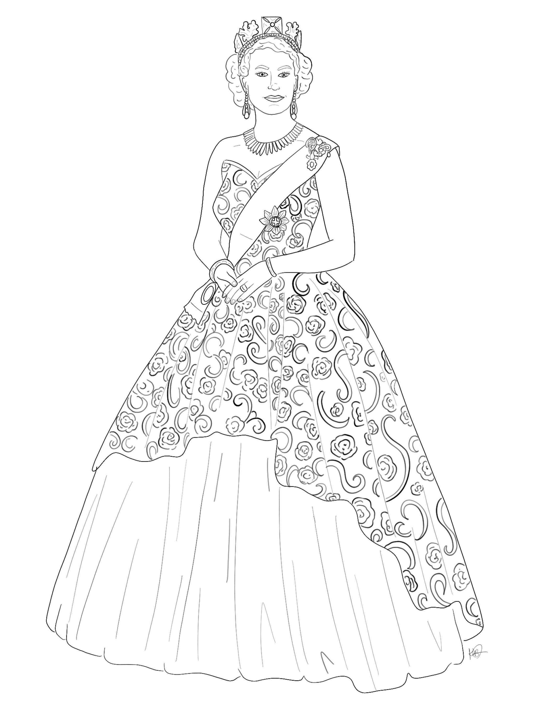 Young queen elizabeth coloring pages