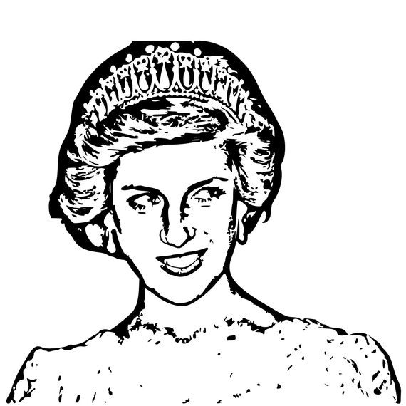 Queen elizabeth and royal family coloring pages with svg files