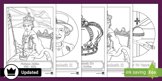 Queen elizabeth iis platinum jubilee colouring pages