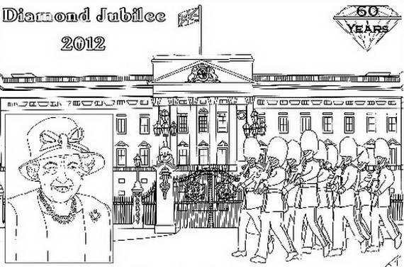 Queen elizabeth diamond jubilee coloring pages
