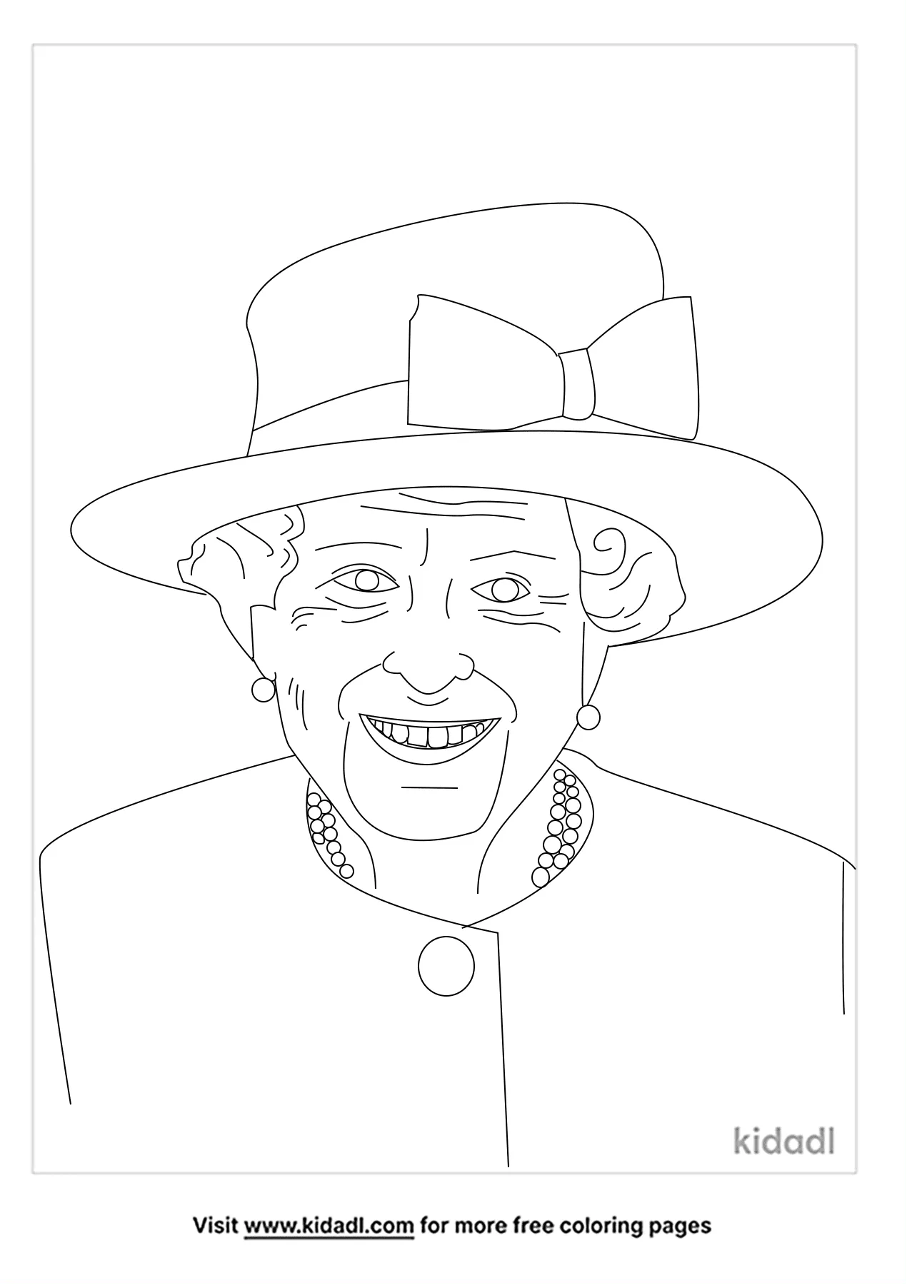 Free queen elizabeth coloring page coloring page printables