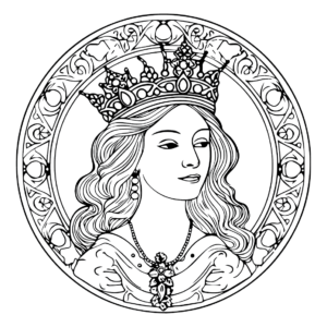 Queen coloring pages printable for free download