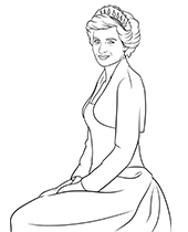 Uk queen elizabeth ii coloring page