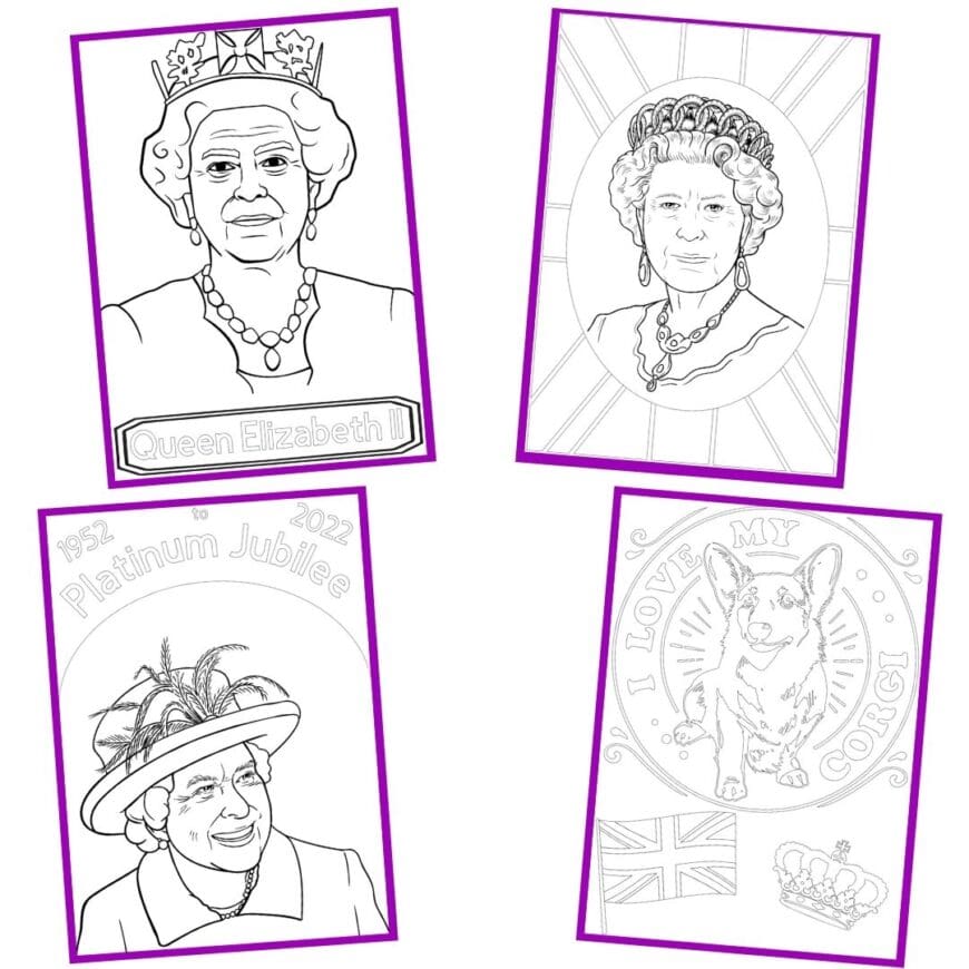 Platinum jubilee colouring pages mum in the madhouse