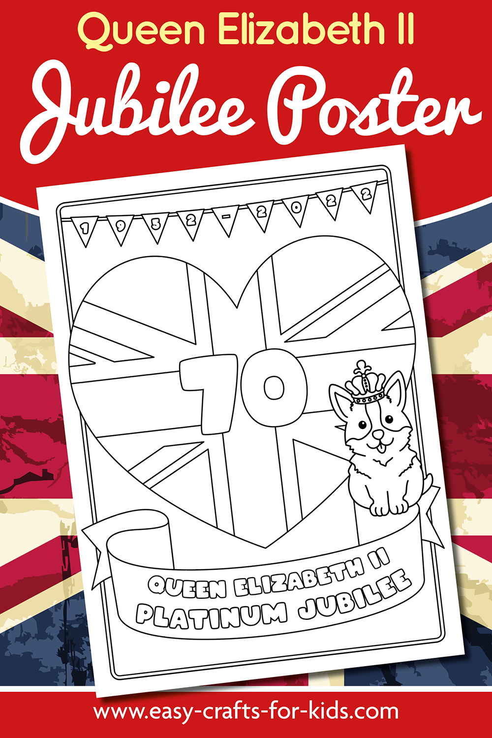 Platinum jubilee coloring page