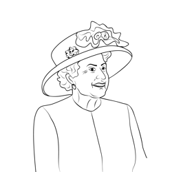 Queen elizabeth london coloring page for kids