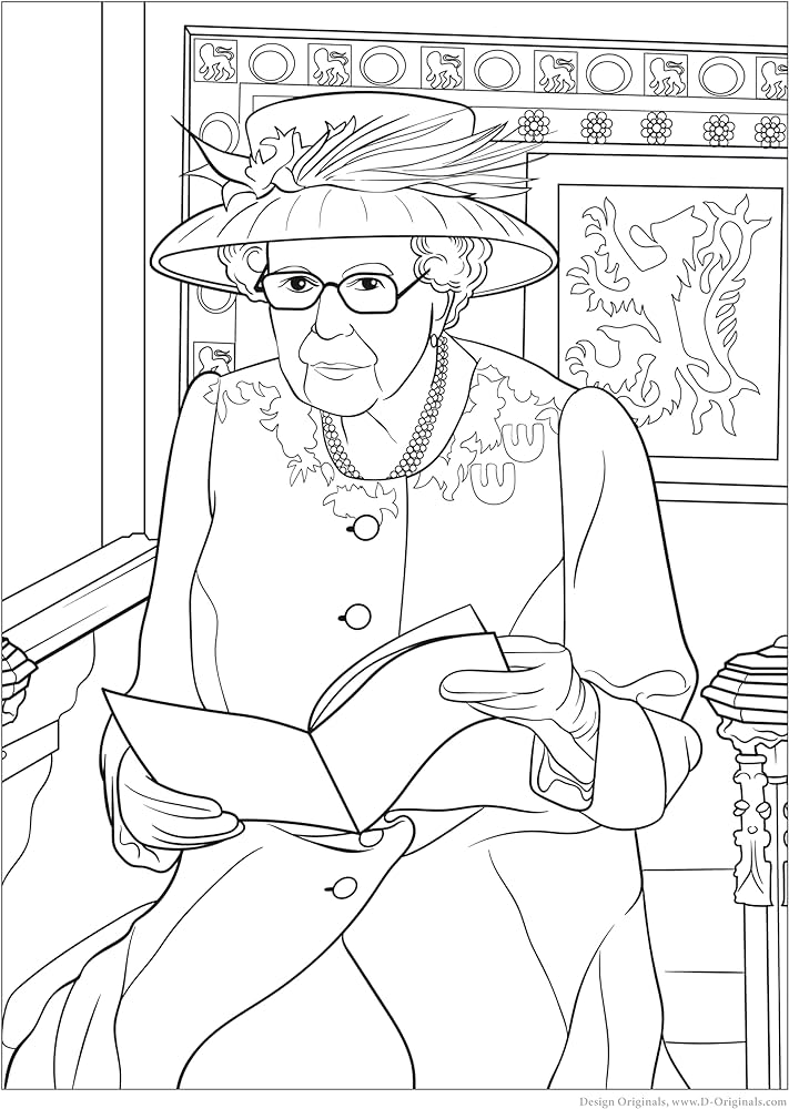 Queen elizabeth ii royal coloring book memorative edition captivating facts about the queens life and legacy design originals designs of public appearances historical moments and more veronica hue books