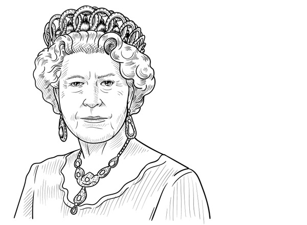 Drawing queen england royalty